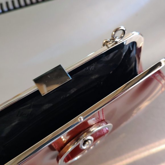 Beijo ruby purse, clutch w/ extra shoulder strap, 10 3/4 by 6 ", lovely! - Picture 8 of 16